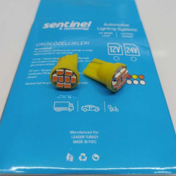 SMD LED T10 8 LED'Lİ TURUNCU CARFLY 