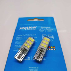 SİLİKONLU T10 12 LED'Lİ BEYAZ SENTİNEL