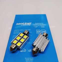  SOFİT LED 39MM 3 ÇİPLİ  (SOGUTMALI) 6 LED'Lİ SENTİNEL