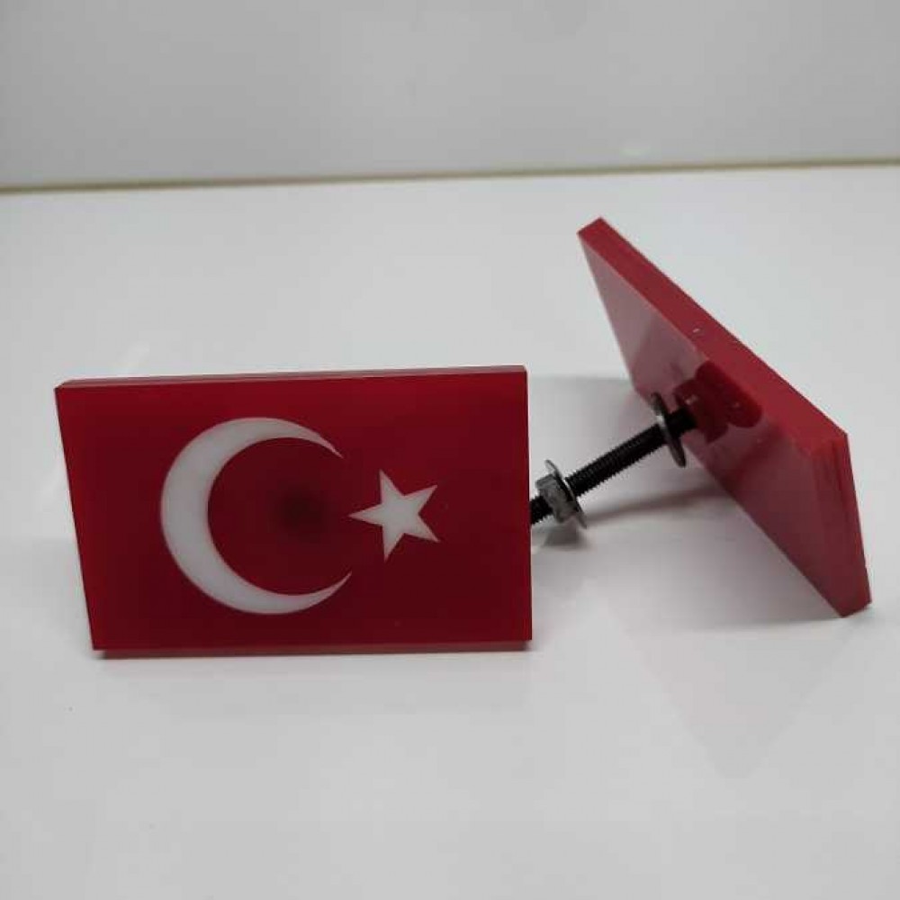 PANJUR ARMASI AY YILDIZ KIRMIZI PLEXİ CİVATALI 