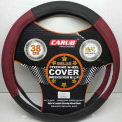 DERİ DİREKSİYON KILIFI 38CM  ÇİFT RENKLİ KOKUSUZ CARUB 