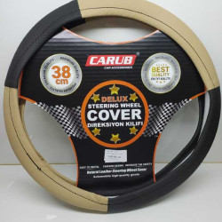 DERİ DİREKSİYON KILIFI 38CM  ÇİFT RENKLİ KOKUSUZ CARUB 