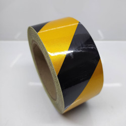  5CM X 25MT ÇİFT RENKLİ FOSFOR SİYAH/SARI CARUB
