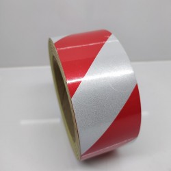 5CM X 25MT ÇİFT RENKLİ FOSFOR KIRMIZI/BEYAZ CARUB 