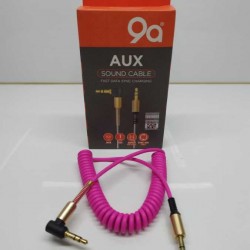 AUX KABLO  PEMBE SİPRALLİ METAL BAŞLI 9A