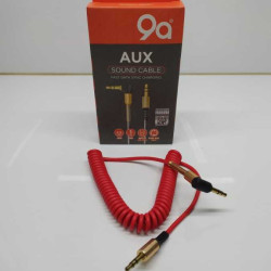 AUX KABLO KIRMIZI SİPRALLİ METAL BAŞLI 9A