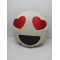 EMOJİ YASTIK ( KADİFE + DERİ ) NAKIŞLI ( KREM / SARI ) 